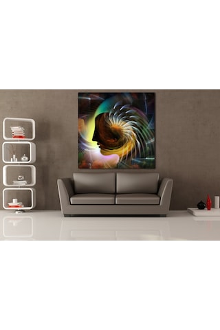 Renk Kartelası Kare Kanvas Tablo 100x100cm