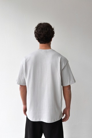 Flaw Atelıer Basic Oversize Fit Taş Rengi Tişört-29502