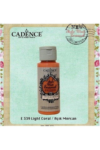 Style Matt Enamel Cam & Porselen Boyası 59 Ml. E-339 Açık Mercan Diğer