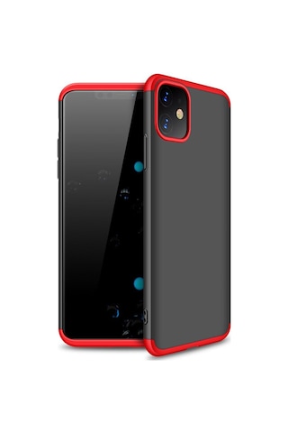 Apple Uyumlu iPhone 11 3 Parçali 360 Tam Koruma Gkk Rubber Kapak Kilif 403228564