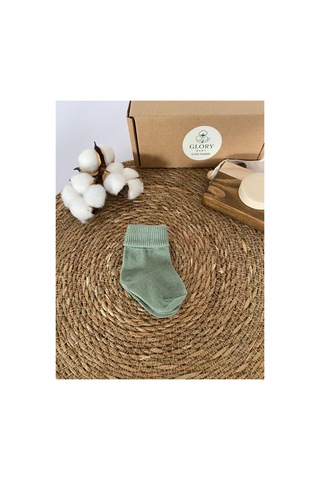 Glory Baby Organik Pamuklu Unisex 5'li Premium Yenidoğan Bebek Çorabı - Kutulu Gri-kahve-hardal-benetton-beyaz Gri-kahve-hardal-benetton-beyaz