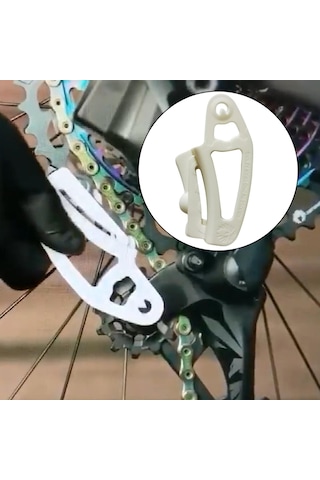 Homyl 1x Arka Attırıcı Chaingap Ayar Kılavuzu Zincir Beyaz