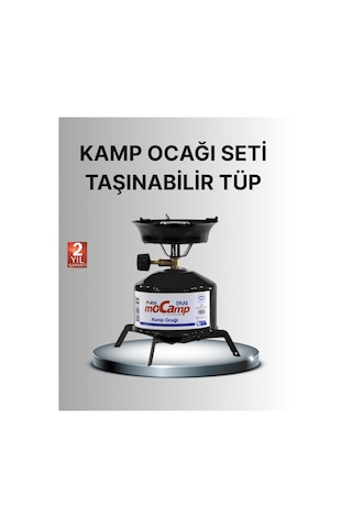 Kompakt Kamp Ocağı Seti Gaz Tüplü Ayarlanabilir Alevli 400g Hafif Tasarım