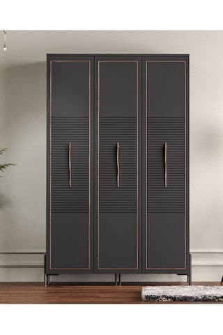 Tocco Platin 3 Kapaklı Country Gardırop