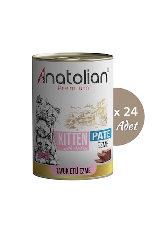 Anatolian Premium Tavuklu Ezme Yavru Kedi Konservesi 24 X 400 G
