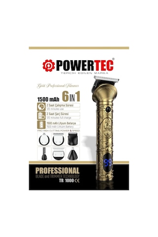 Powertec TR-1000 6 Başlıklı Tıraş Makinesi Seti