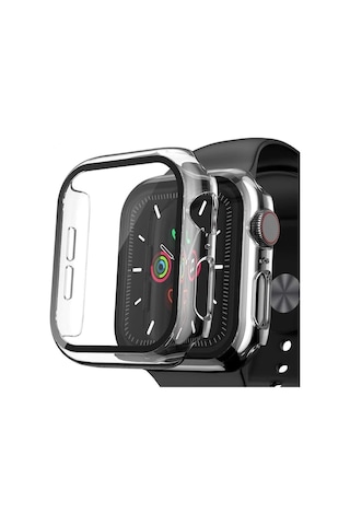 For Apple Watch Se Gps 40mm Pet 360 Tam Korumalı Ekran Koruyucu Temperli Cam Şeffaf