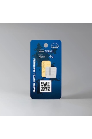 Nadir 1 Gram 24 Ayar 995 Milyem Külçe Altın 1 Gr Yatırımlık Altın