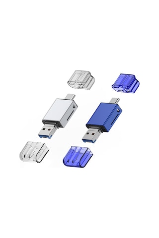 ALLY USB 3.0+Type-c+Lightning Sd Kart Okuyucu - Hızlı Card Reade