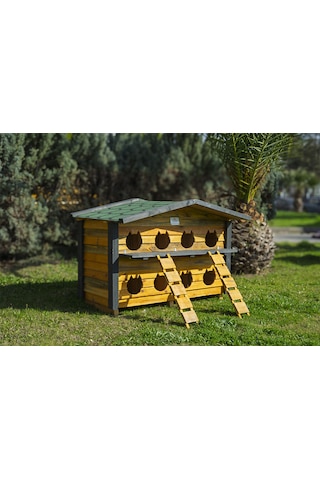 8 Yuvalı Kedi Evi