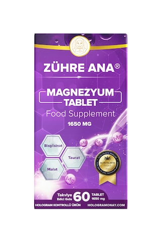 Zühre Ana Magnezyum Bisglisinat Taurat Malat 60 Tablet