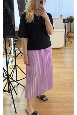 Modaonna Lila Şifon Pliseli Etek Modaonna Lila Şifon Pliseli Etek