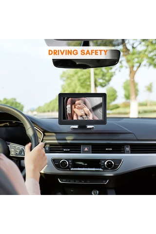 Vkemall Bebek Telsizi Bebek Araba Monitörü 1080p Monitör Kamerası