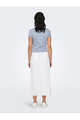 Only Onlelına S/s O-neck Short Top Jrs Noos Kadın Mavi Bluz - 15320229 Mavi