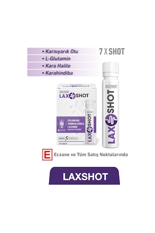 Laxshot Karnıyarık Otu, L-glutamin, Kara Halile, Karahindiba İçeren Gıda Takviyesi 7 Shot