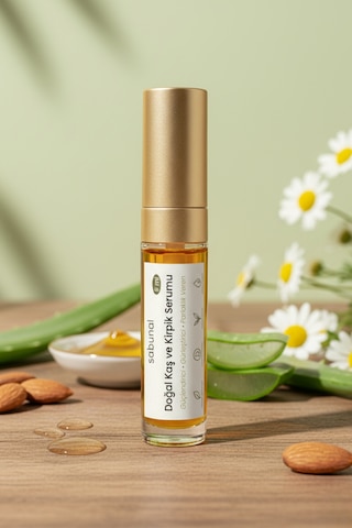 Doğal Kaş Ve Kirpik Serumu 5 Ml - Gürleştirici, Güçlendirici, Parlaklık Veren Bakım Yağı.