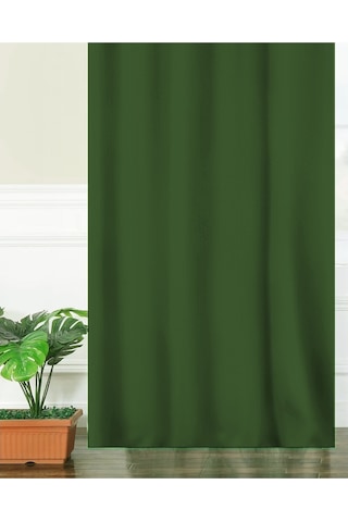 Taç Soft Koyu Yeşil Fon Perde Koyu Yeşil