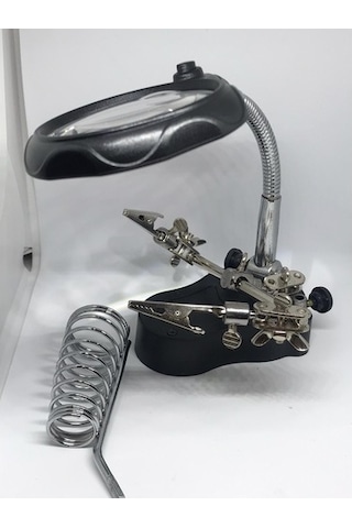 Büyüteçli 3. El Kart Tutuculu Havya Standı Zd 126-2 (Mg 16126A)