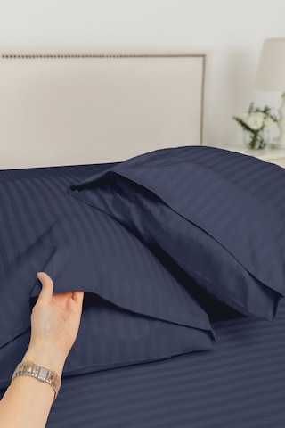 Tek Kişilik %100 Pamuk Saten Nevresim Seti Premium Seri 8 Renk Seçeneği 160x220 Gece Mavisi