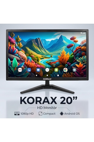 Korax 20 Inch" 1600x900 60hz Slim Bezel Led Masaüstü Monitör