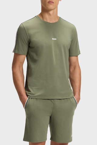 Boss Pamuklu Regular Fit Bisiklet Yaka Logolu T Shirt Erkek T Shirt 50545930 349 Haki