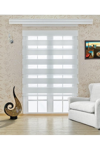 As Perde Geniş Plise Zebra Perde