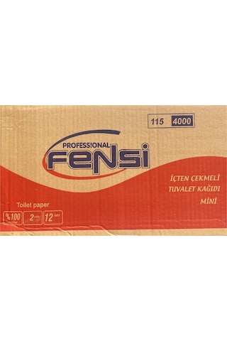 Fensi İçten Çekmeli Çift Katlı Mini Tuvalet Kağıdı 4 KG 12 Rulo