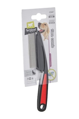 Gro 5838 Köpek Pıre Tarağı, Red, Narrow