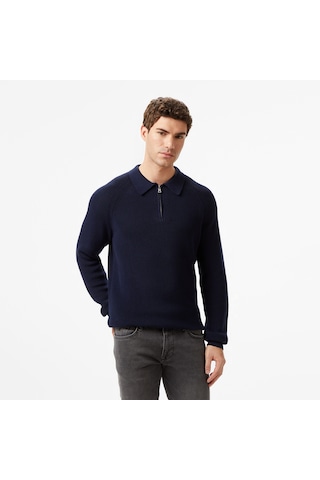Nautica Erkek Lacivert Classic Fit Kazak Düz S57223t Lacivert