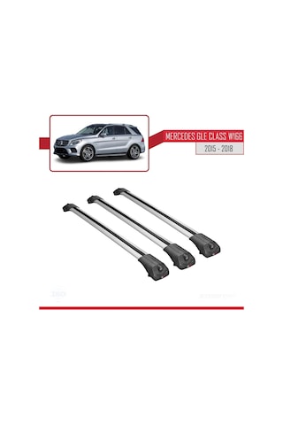 Mercedes Gle Class W166 2015-2018 Arası İle Uyumlu Ace-1 Ara Atkı Tavan Barı Gri 3 Adet Bar