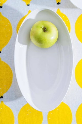 Acar Aria Oval Porselen Tabak 25 Cm Por-07225 Beyaz
