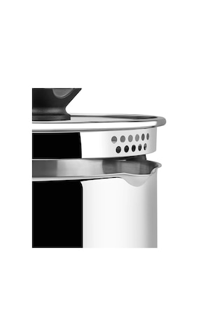 Nehir Napoli 22 Cm Paslanmaz Çelik Süzgeç Kapaklı Fonksiyonel Derin Tencere