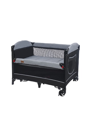 Mamma Ultimate Anne Yanı Organizerli Dönenceli Park Yatak Beşik 70 X 110 Cm. Grı