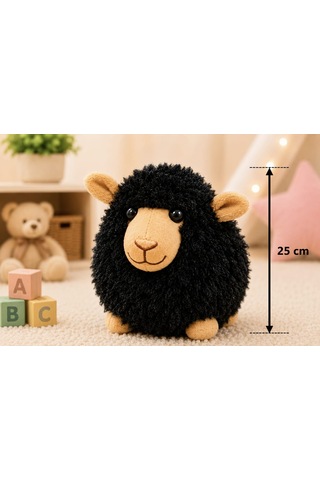 Peluş Kuzu 25cm Siyah