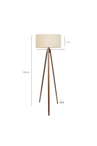 Homing Kumaş Silindir Üç Ayak Lambader Çöl Beji