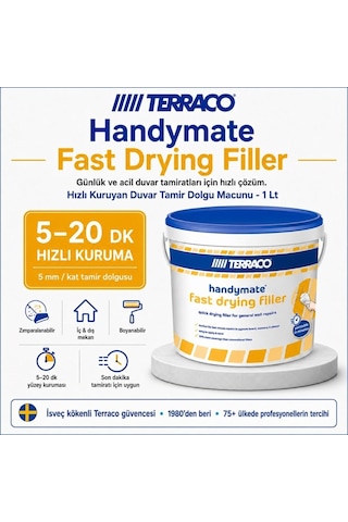 Terraco Handymate Hızlı Kuruyan Duvar Tamir Dolgu Macunu - 1 Lt