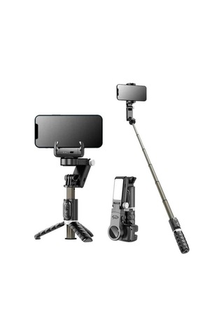 360 Akıllı Gimbal Telefon Tutucu Işıklı Bluetooth Kumandalı Selfie Tripodu