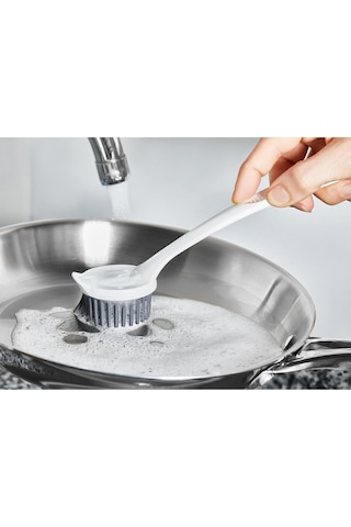 Mainshop Silikon Bulaşık Kurutma Matı Ve Silikon Uçlu Bulaşık Ve Lavabo Fırçası 2'li Set Antrasit Renk