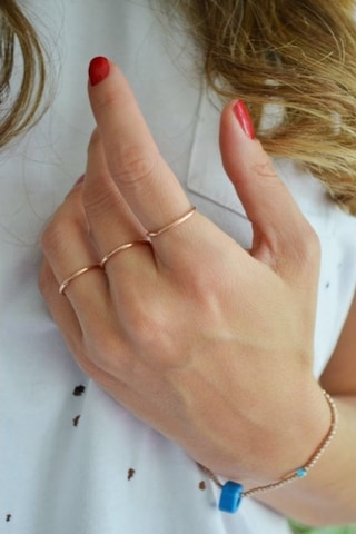 Çıtır Minimal Gümüş Yüzük 925 Ayar Rose Gold - 367221671