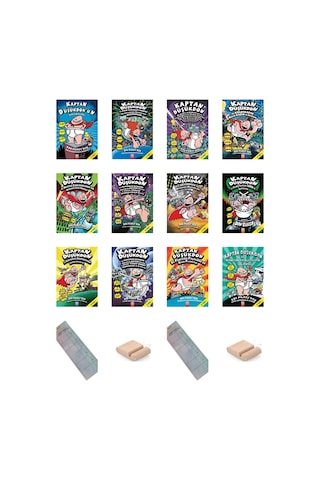 Kaptan Düşükdon Serisi Tüm Kitapları 12 Kitaplık Set 9-12 Yaş Hikaye / Çizgi Roman+tablet Tutucu