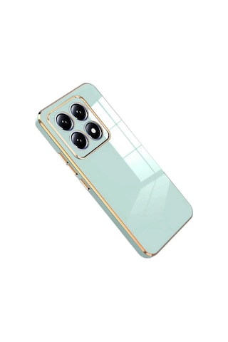 Xiaomi Mi 14t Pro Volet Silikon - Açık Yeşil Düz Renkli