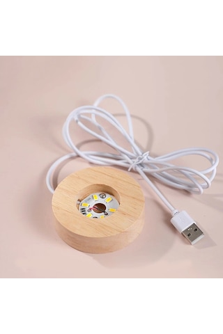 Ahşap Altlıklı Usb'li Gece Lambası Diğer