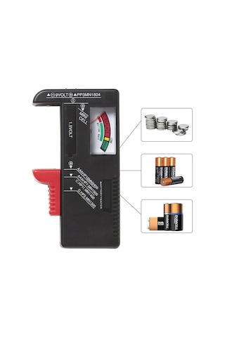 Pil Evrensel Düğme Pil Renk Kodlama Ölçer Volt Test Cihazı Ekran