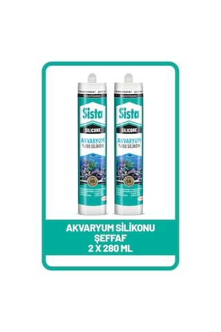 Sista Akvaryum Silikonu Şeffaf, 280 Ml X 2 Adet Sista Akvaryum Silikonu Şeffaf, 280 Ml X 2 Adet