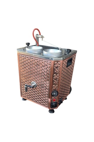 Elektrikli Bakır 1.sınıf Çay Kazanı 2 Demlik 25 Lt Kapasiteli