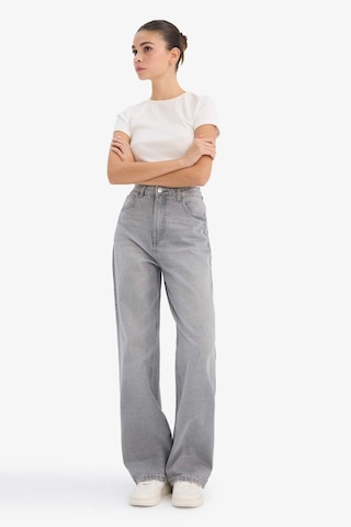 Defacto 90s Wıde Leg Yüksek Bel Düz Paça Uzun Jean Pantolon F9948ax26spnm55 Gri-nm55