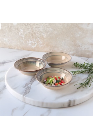 Güral Porselen Valeron 6 Adet 15 Cm Çorba Kasesi Reaktif Agate 969 Diğer