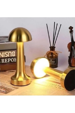 Ct-8429 Lizbon Antik Şarjlı Masa Lambası Cata Altın