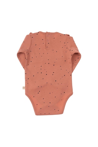 Uzun Kollu Fırfırlı Ayarlanabilir Çıtçıtlı Zıbın Cosmos Pembe Org Pembe Dots