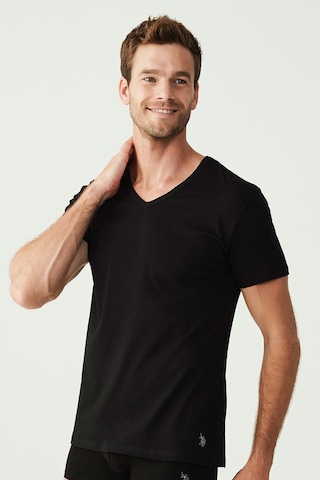 U.S. Polo Assn. Erkek Siyah 2 Li T-Shirt 80199